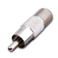 Female “F” to RCA Male Plug Adapter