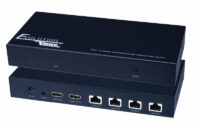 1×4 4K HDMI Splitter with UTP  POE Ports and HDMI Pass Through