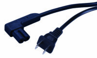 Right Angle Power Cord – 2 Prong